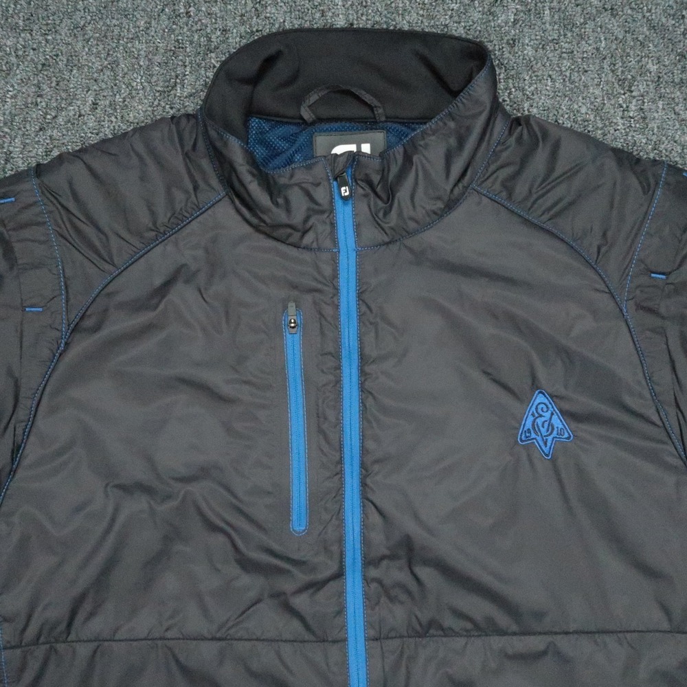 FootJoy Jacket Mens XL Black‎ Insulated Golf Zip Edgewood Valley Country Club - Picture 2 of 12